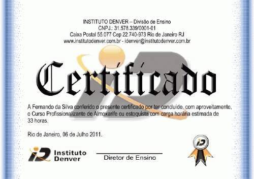 CERTIFICADO DO CURSO DE COMPRADOR PROFISSIONAL